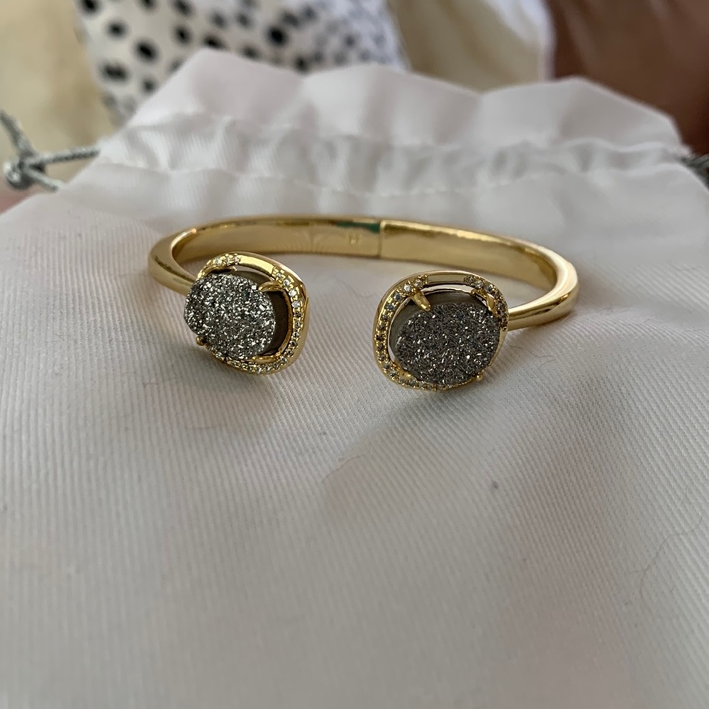 Kendra Scott Platinum drusy bangle bracelet